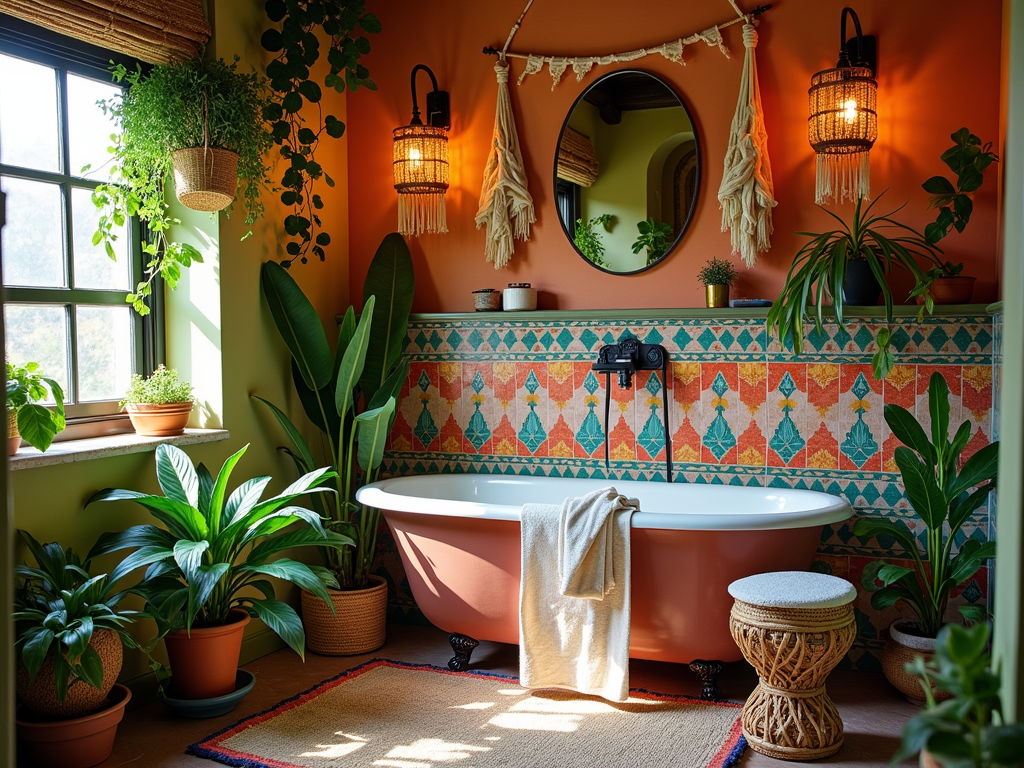 Transform Your Small Bathroom into a Bohemian Oasis