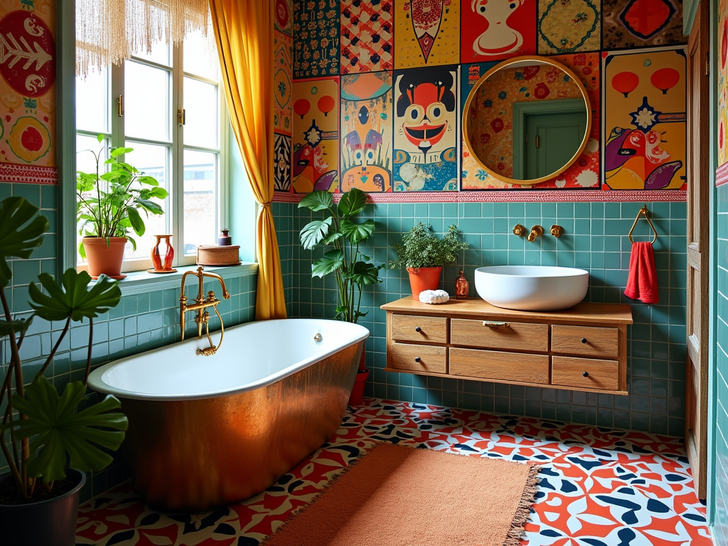 Embrace the Bold: Maximalist Small Bathrooms