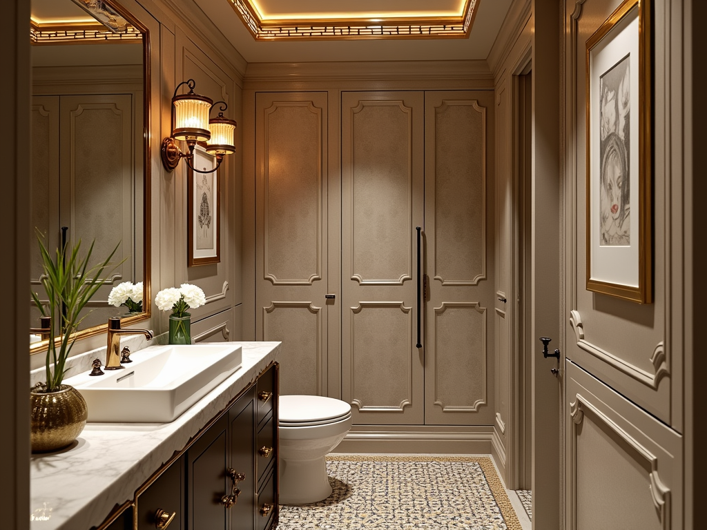 Transform Your Small Bathroom with Art Deco Style!