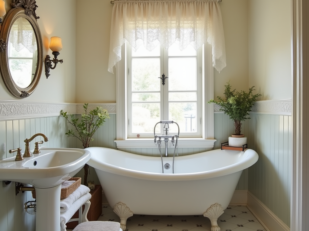 Charming Parisian Style in Small Bathrooms