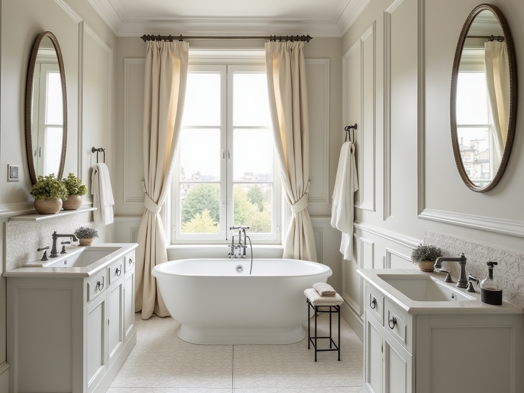 Charming Haussmann-Style Small Bathrooms in Paris