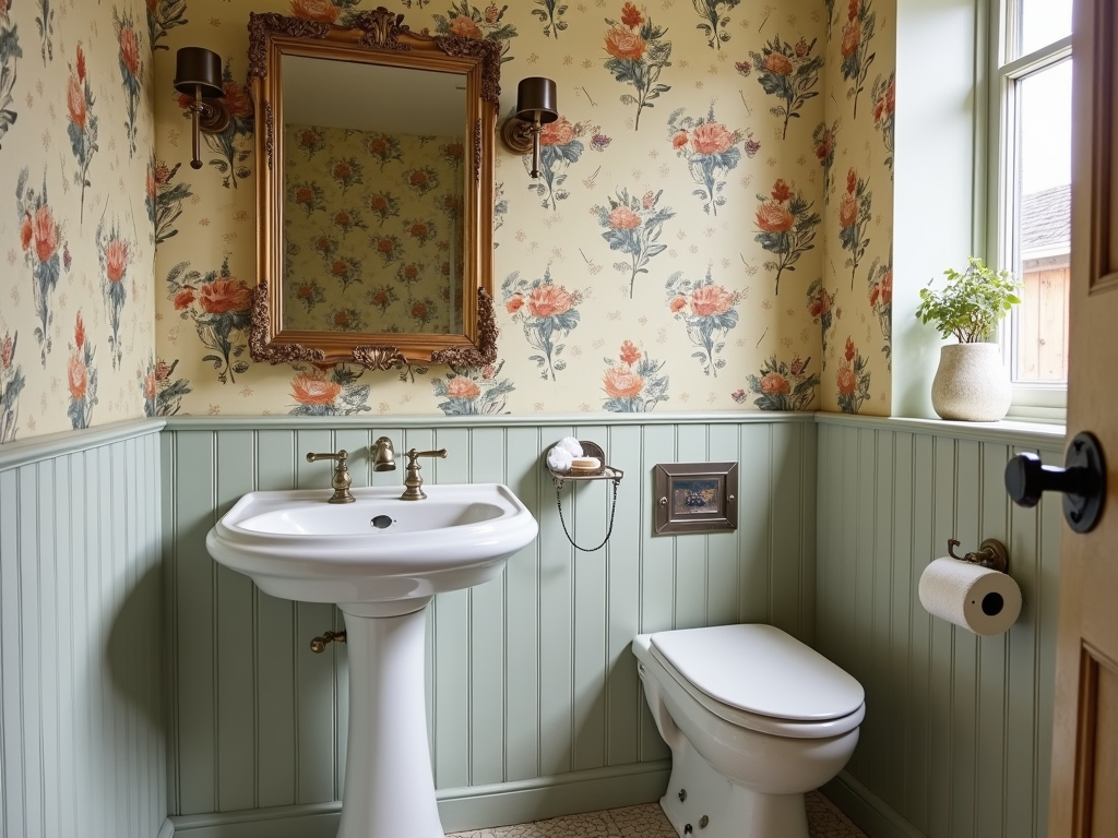 Transform Your Small Bathroom with Art Nouveau Vintage Style