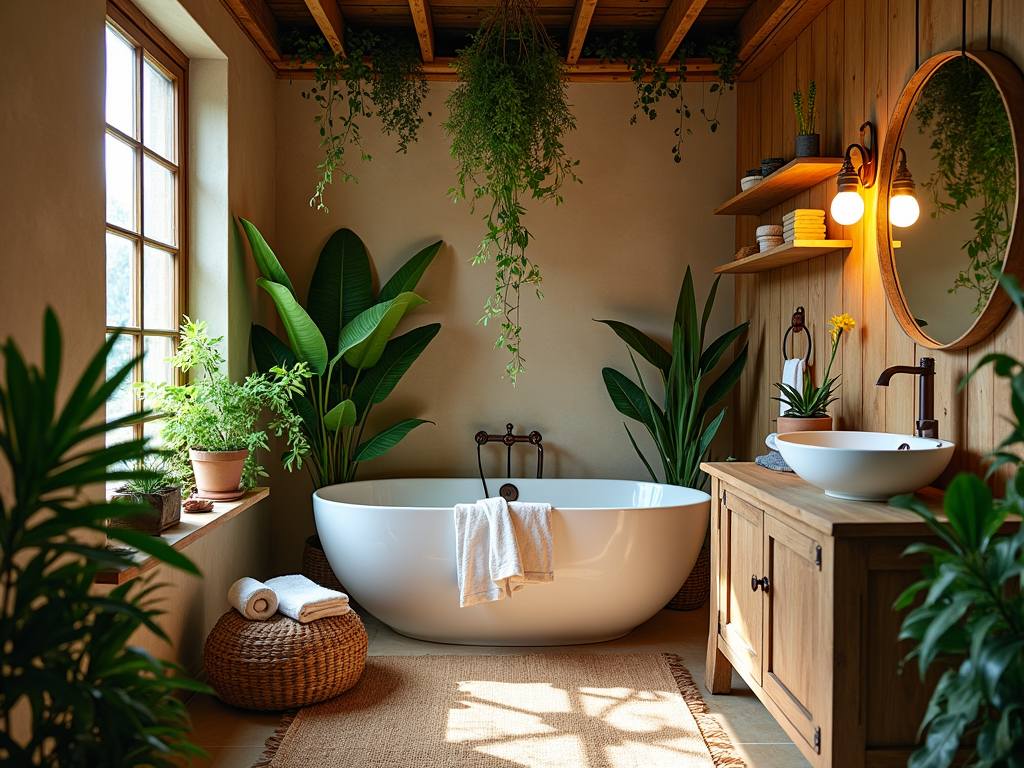 Transform Your Small Bathroom into an Eco-Bohemian Oasis