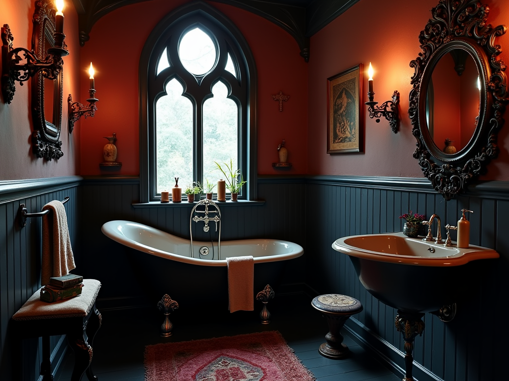 Enchanting Small Bathroom Gothic Decor Ideas